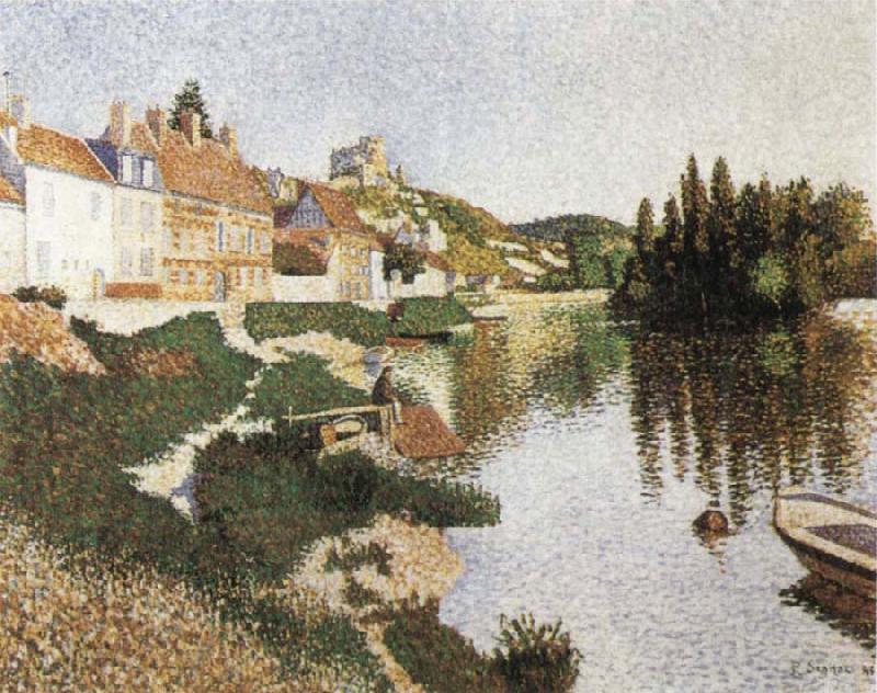 Paul Signac Riverbank,Petie Andely china oil painting image